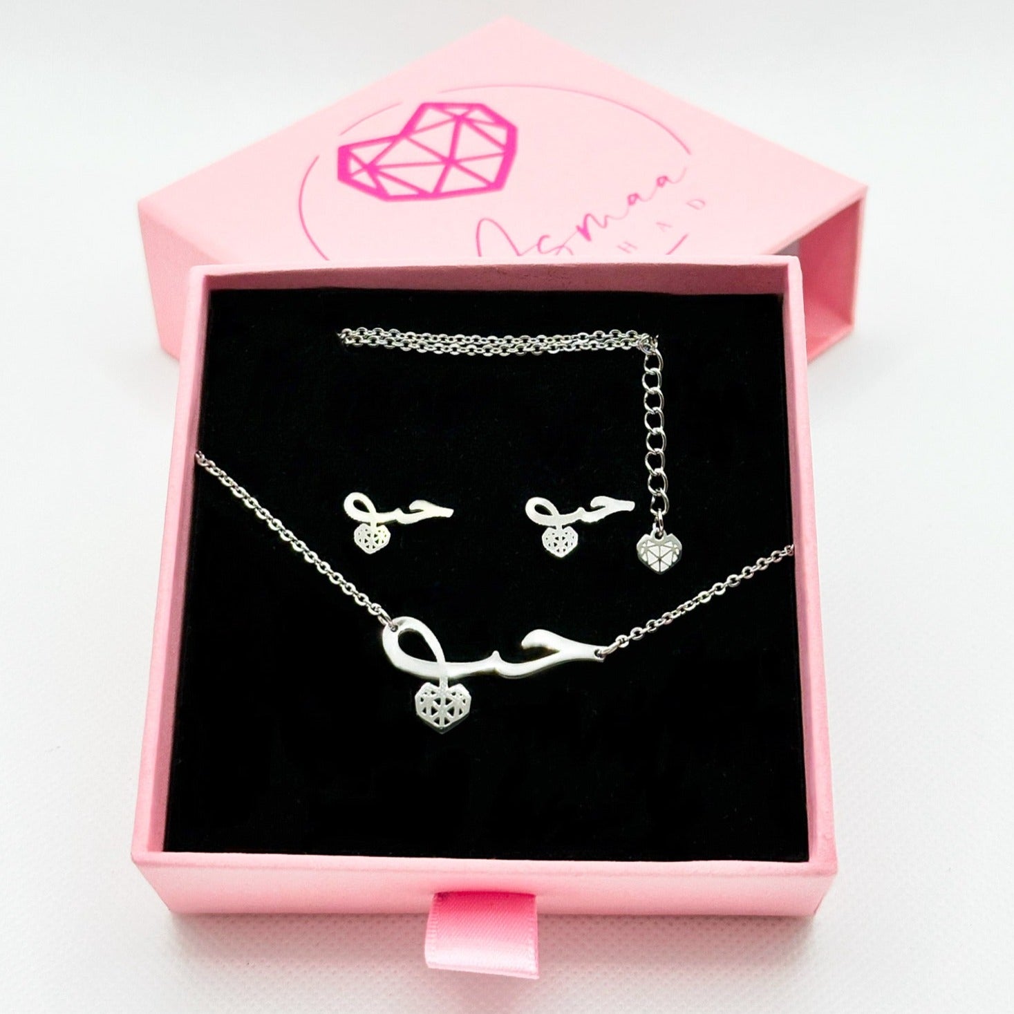 SET COLLANA&ORECCHINI "AMORE" SILVER