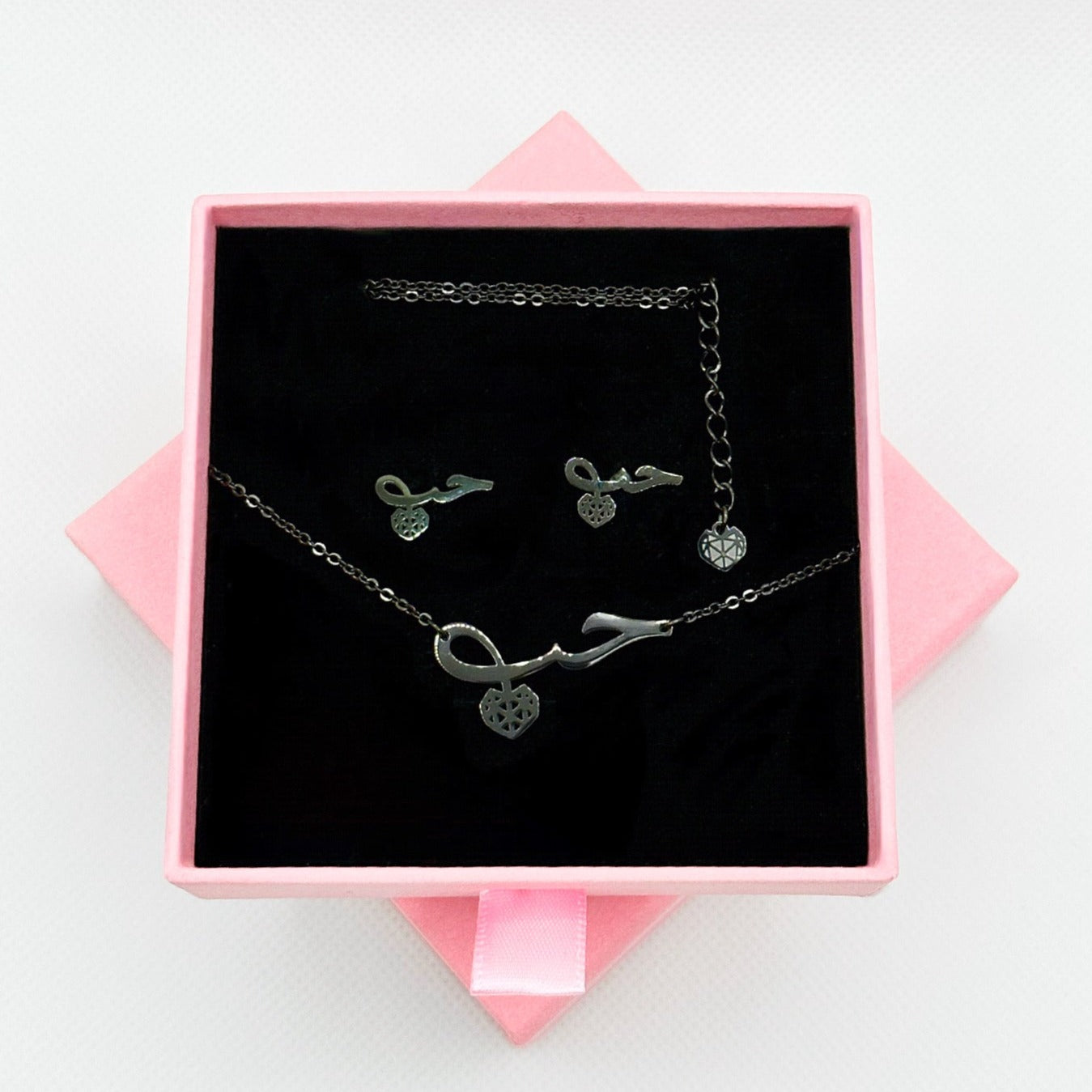 SET COLLANA&ORECCHINI "AMORE" BLACK